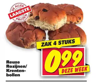 Nettorama Reuze Rozijnen/ Krenten- bollen aanbieding