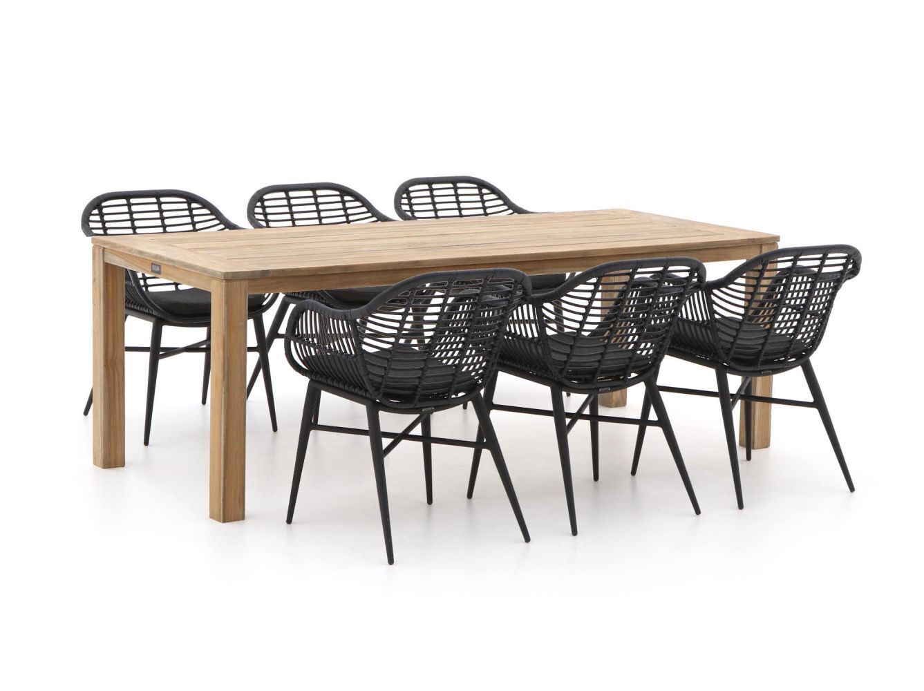 Kees Smit Intenso azora/rough-s 220cm dining tuinset 7-delig - laagste prijsgarantie! aanbieding