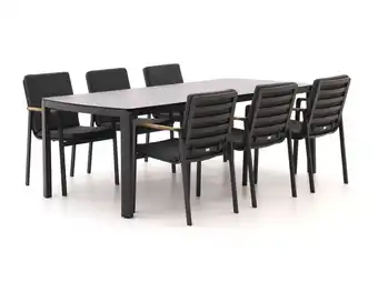 Kees Smit Bellagio ciane 220cm dining tuinset 7-delig stapelbaar - laagste prijsgarantie! aanbieding