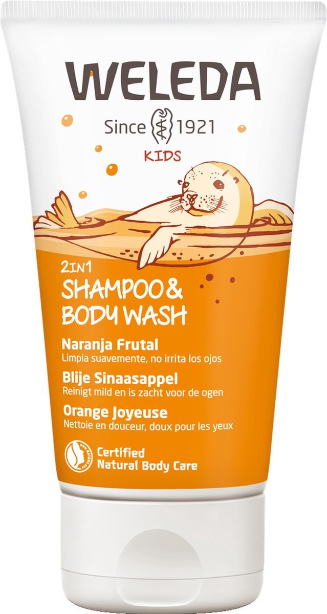 Bol.com Weleda kids 2-in-1 shampoo & body wash happy orange shampoo - 150 ml aanbieding