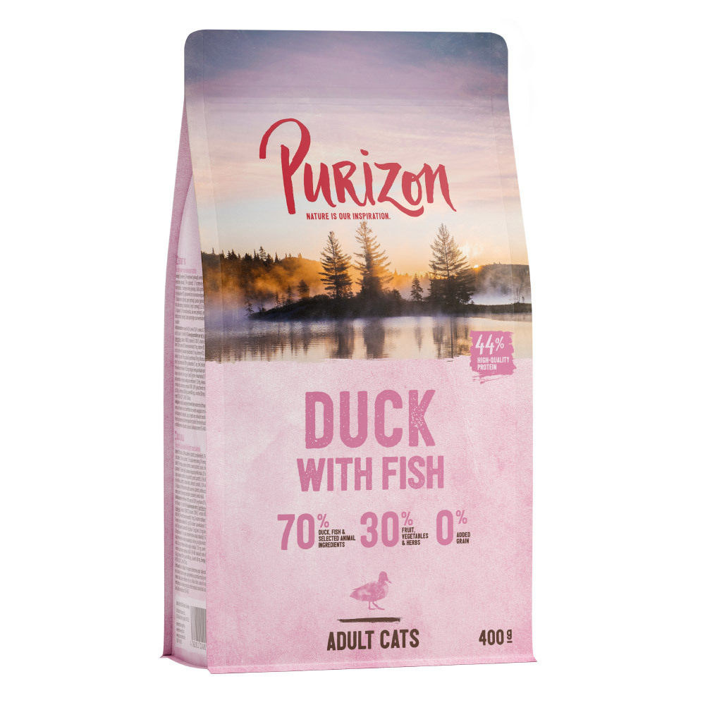 Zooplus 400g adult eend & vis purizon kattenvoer aanbieding