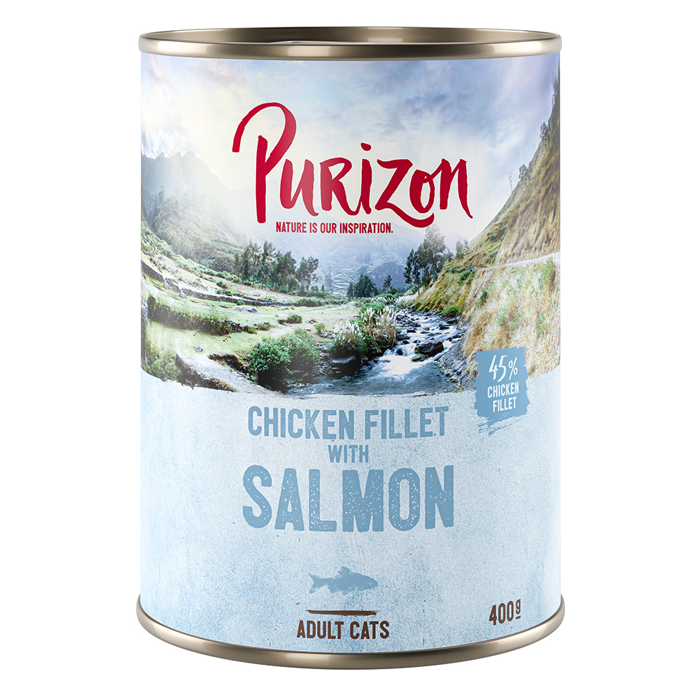 Zooplus 6x400g adult kipfilet met zalm purizon kattenvoer aanbieding