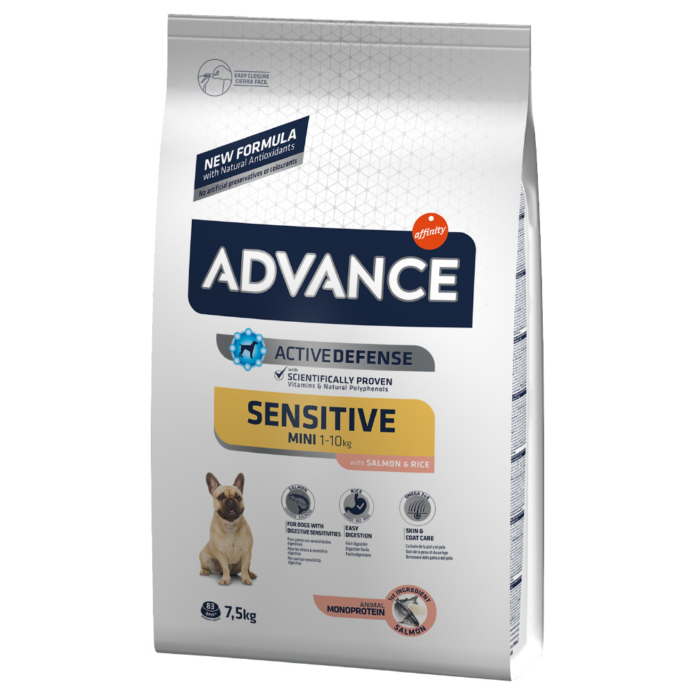 Zooplus 5kg advance mini sensitive 7. hondenvoer aanbieding
