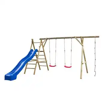 Praxis Swingking speelset noortje 375x450x220cm blauw aanbieding