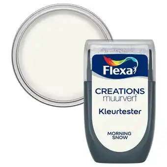 Praxis Flexa muurverf tester creations wit morning snow 30ml aanbieding