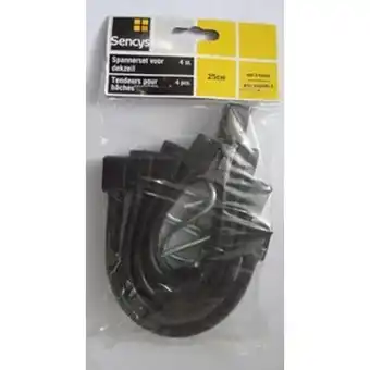 Praxis Sencys spannerset voor dekzeil 25cm – 4 stuks aanbieding