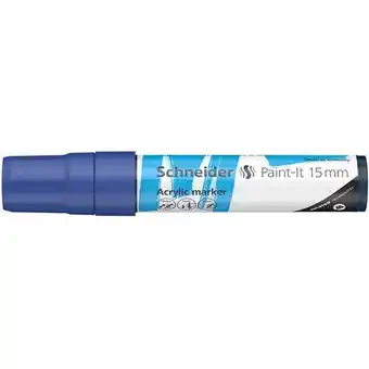 Praxis Schneider acryl marker paint-it 330 15mm blauw aanbieding