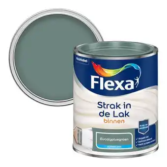 Praxis Flexa strak in de lak zijdeglans eucalyptusgroen 750ml aanbieding