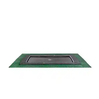 Praxis Exit in-ground trampoline dynamic met veiligheidstegels freezone 244x427cm zwart aanbieding