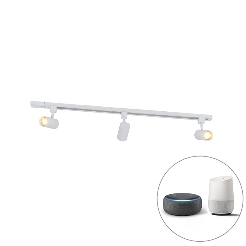 Lampenlicht.nl Smart railsysteem wit 1-fase 3-lichts incl. wifi gu10 - jeana aanbieding