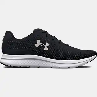 Under Armour Herenhardloopschoenen under armour charged impulse 3 zwart / zwart / metalen zilver 46 aanbieding