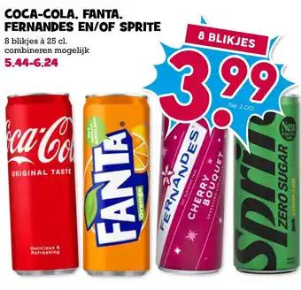 Boon`s Markt Coca-cola, fanta, fernandes en/of sprite aanbieding