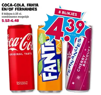 Boon`s Markt Coca-cola, fanta en/of fernandes aanbieding