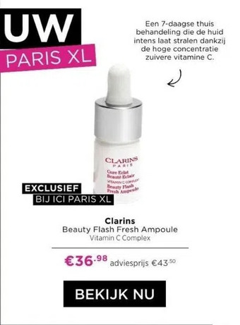 ICI Paris XL Clarins aanbieding