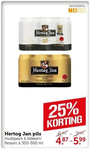 Coop Hertog jan pils aanbieding
