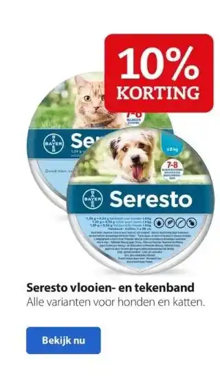 Pets Place Seresto vlooien- en tekenband aanbieding