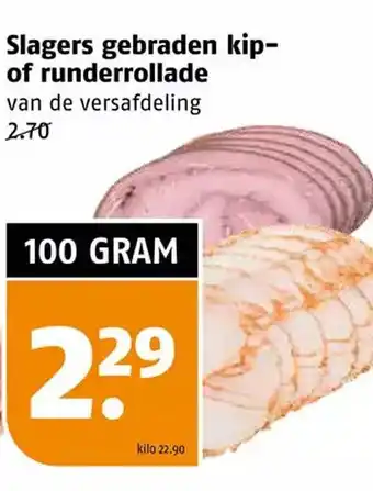 Poiesz Slagers gebraden kip- of runderrollade aanbieding