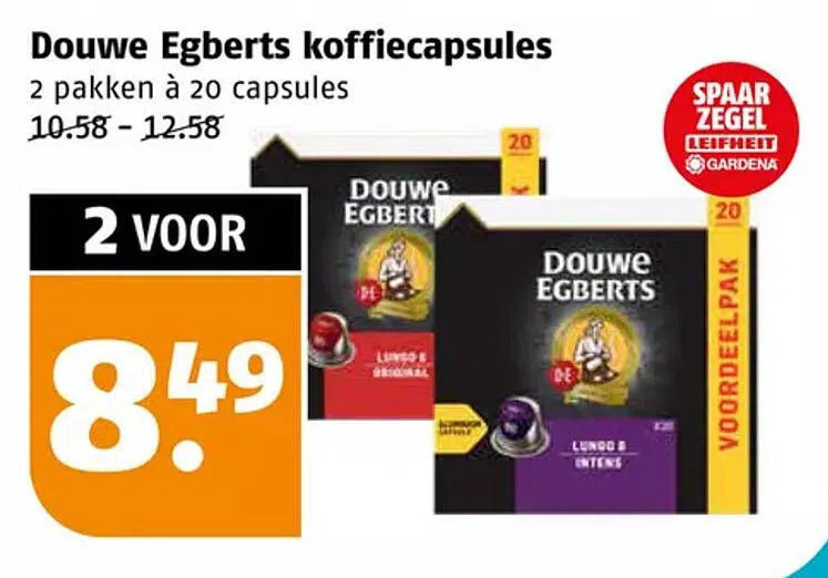 Poiesz Douwe egberts koffiecapsules aanbieding