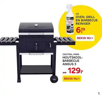 Praxis HG Oven Reiniger, Grill En Barbecue Reiniger Of Central Park Houtskoolbarbecue Angus 3 aanbieding