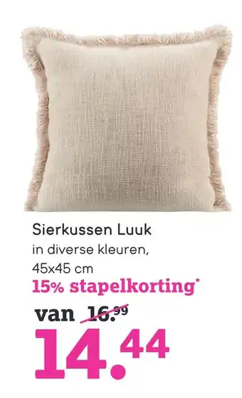 Leen Bakker Sierkussen Luuk 45x45cm aanbieding