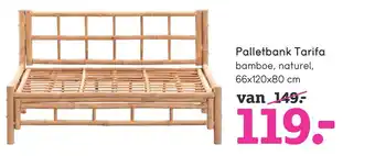 Leen Bakker Palletbank Tarifa 66x120x80cm aanbieding