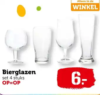 Coop Bierglazen aanbieding