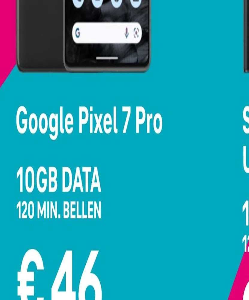 T-mobile Google pixel 7 pro 10gb data 120 min. bellen aanbieding