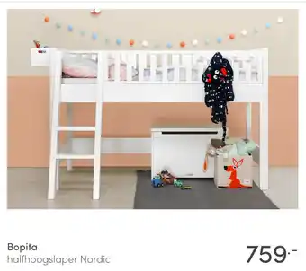 Baby & Tiener Bopita halfhoogslaper Nordic aanbieding