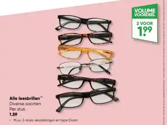 Big Bazar Alle leesbrillen*** Per stuk aanbieding