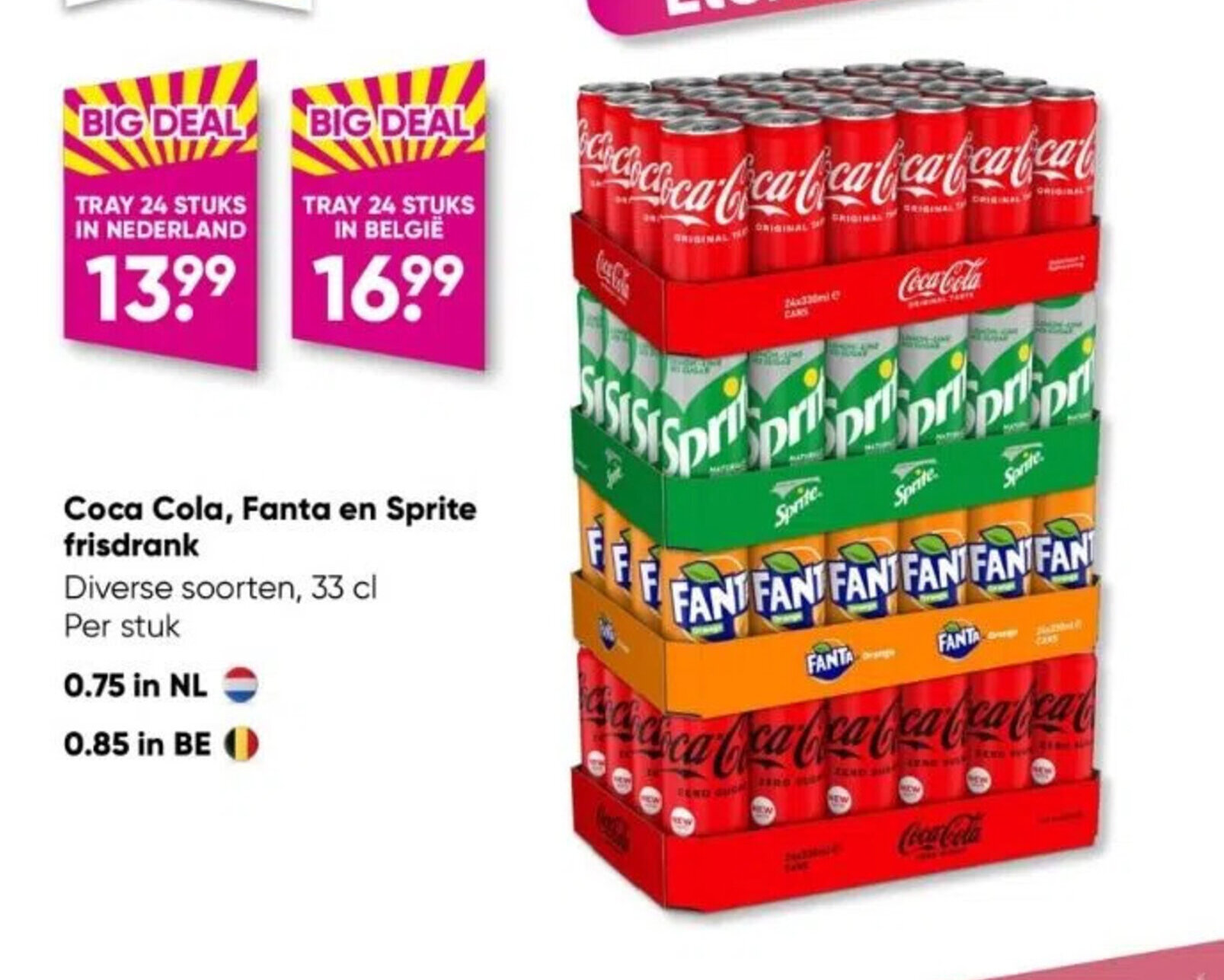 Big Bazar Coca Cola, Fanta en Sprite frisdrank aanbieding