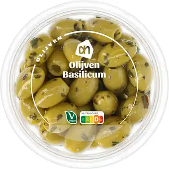 Albert Heijn Ah groene olijven met basilicum aanbieding