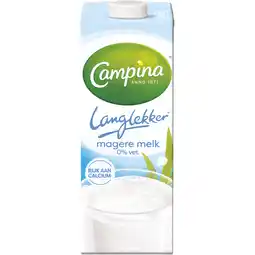 Albert Heijn Campina langlekker magere melk 0% vet aanbieding
