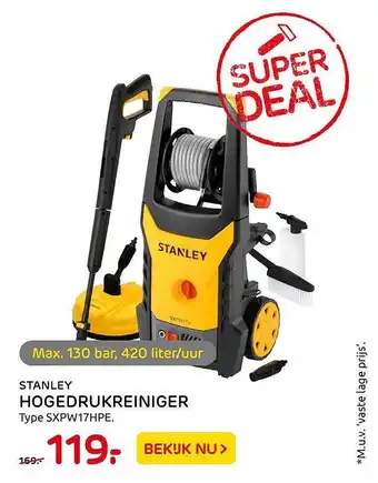 Praxis Stanley Hogedrukreiniger SXPW17HPE aanbieding