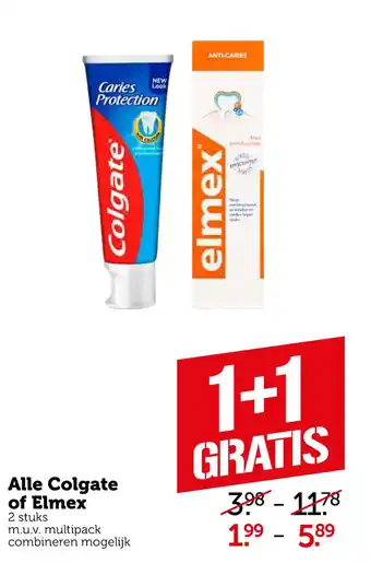 Coop Alle Colgate of Elmex aanbieding