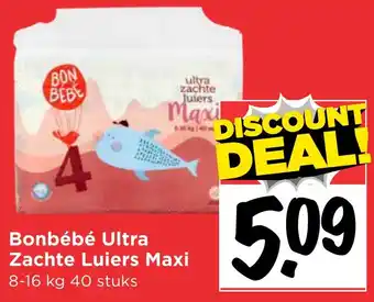 Vomar Voordeelmarkt Bonbébé Ultra Zachte Luiers Maxi aanbieding