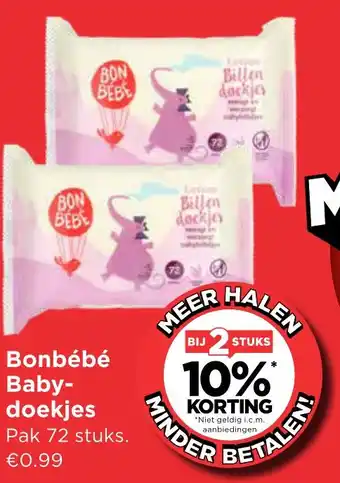 Vomar Voordeelmarkt Bonbébé Babydoekjes aanbieding