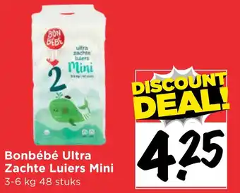 Vomar Voordeelmarkt Bonbébé Ultra Zachte Luiers Mini aanbieding