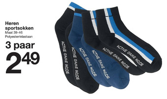 Zeeman Heren sportsokken aanbieding