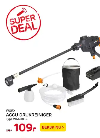 Praxis Worx Accu Drukreiniger aanbieding