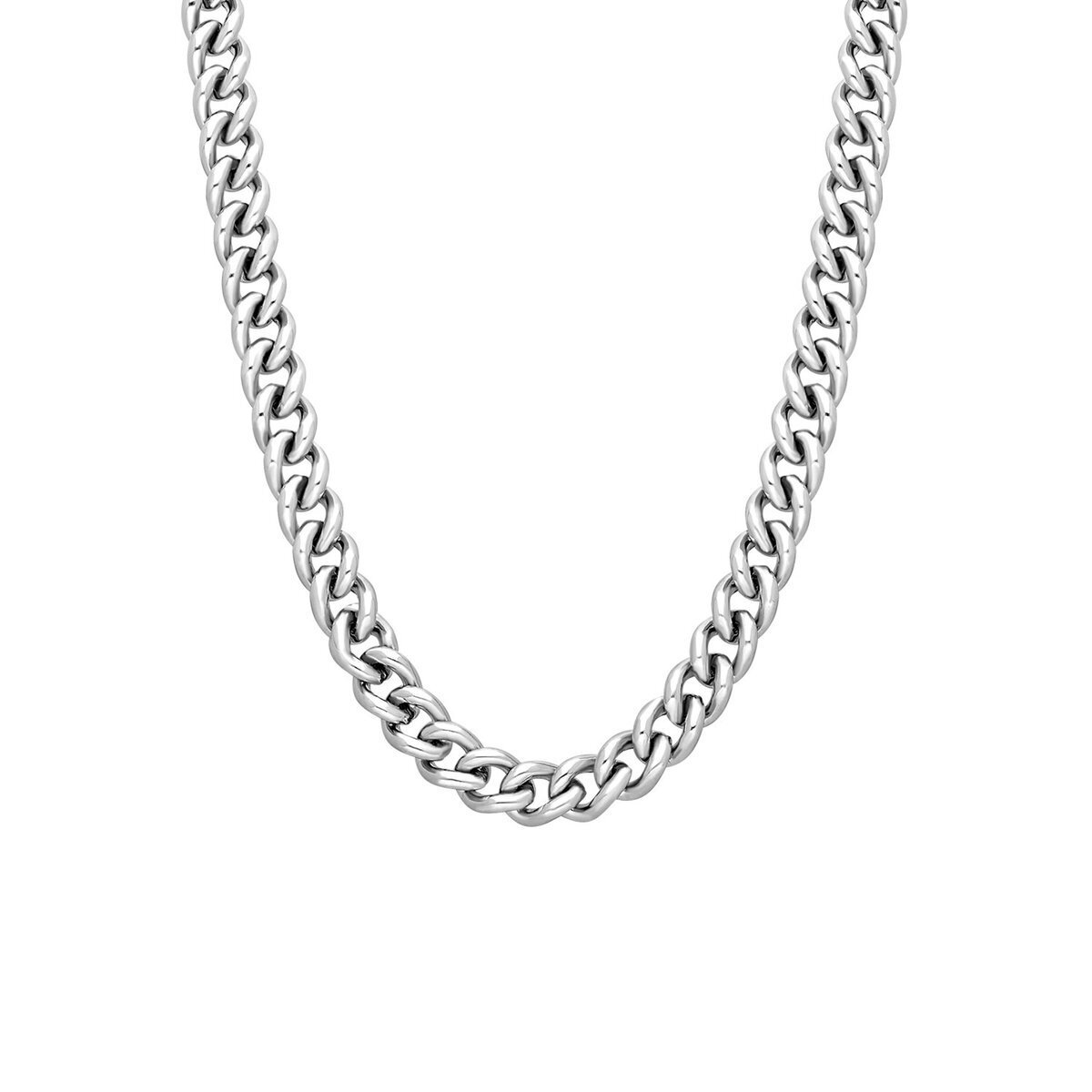 Bol.com Lucardi dames ketting gourmet - echt zilver - ketting - cadeau - 50 cm - zilverkleurig aanbieding