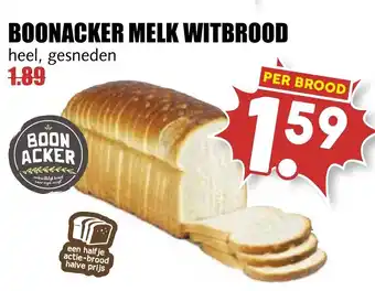 MCD Supermarkt Boonacker melk witbrood aanbieding