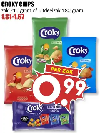 MCD Supermarkt Croky chips 125/180g aanbieding