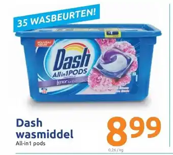 Action Dash Wasmiddel 35wb aanbieding