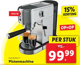 Lidl Silvercrest Pistonmachine aanbieding