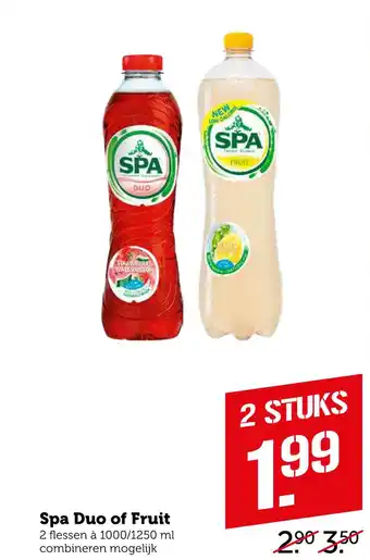 Coop Spa Duo of Fruit aanbieding