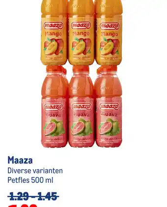 Makro Maaza Diverse varianten Petfles 500 ml aanbieding