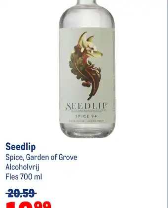 Makro Seedlip Spice, Garden of Grove Alcoholvrij Fles 700 ml aanbieding