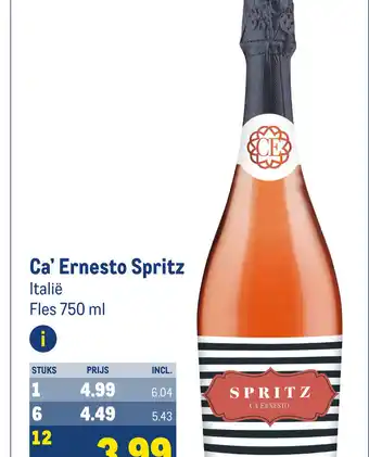 Makro Ca' Ernesto Spritz Italië Fles 750 ml aanbieding