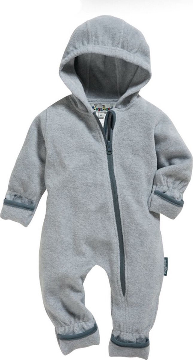 Bol.com Playshoes - fleece overall voor baby’s - gevlekt - grijs/melange - maat 62cm aanbieding
