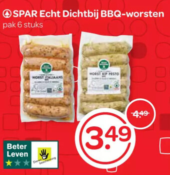 Spar SPAR Echt Dichtbij BBQ-worsten aanbieding